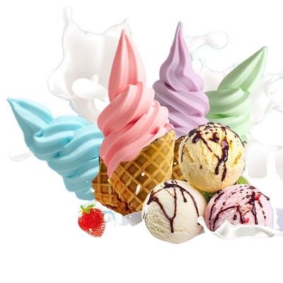 Delicioso helado en polvo blando y premezclado en amarillo o crema con larga vida útil