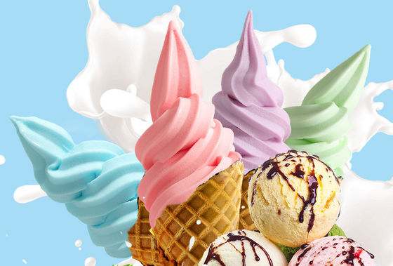 Delicioso helado en polvo blando y premezclado en amarillo o crema con larga vida útil