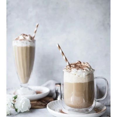 Conveniente crema de café blanco soluble en agua fría con 35% de grasa y 1-4% de proteínas